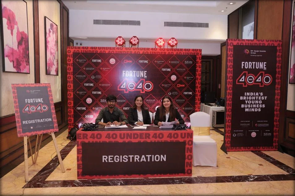Fortune India 40 Under 40 awards event setup